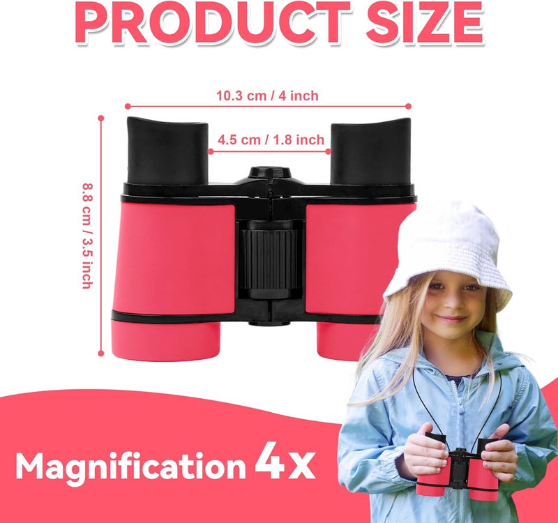 DR ANISON Binoculars for Kids Toy Binoculars Set for Age 3-12 Years Old Boys Girls Outside Play, Bird Watching, Camping, Educational Learning, Birthday Presents - Image 5